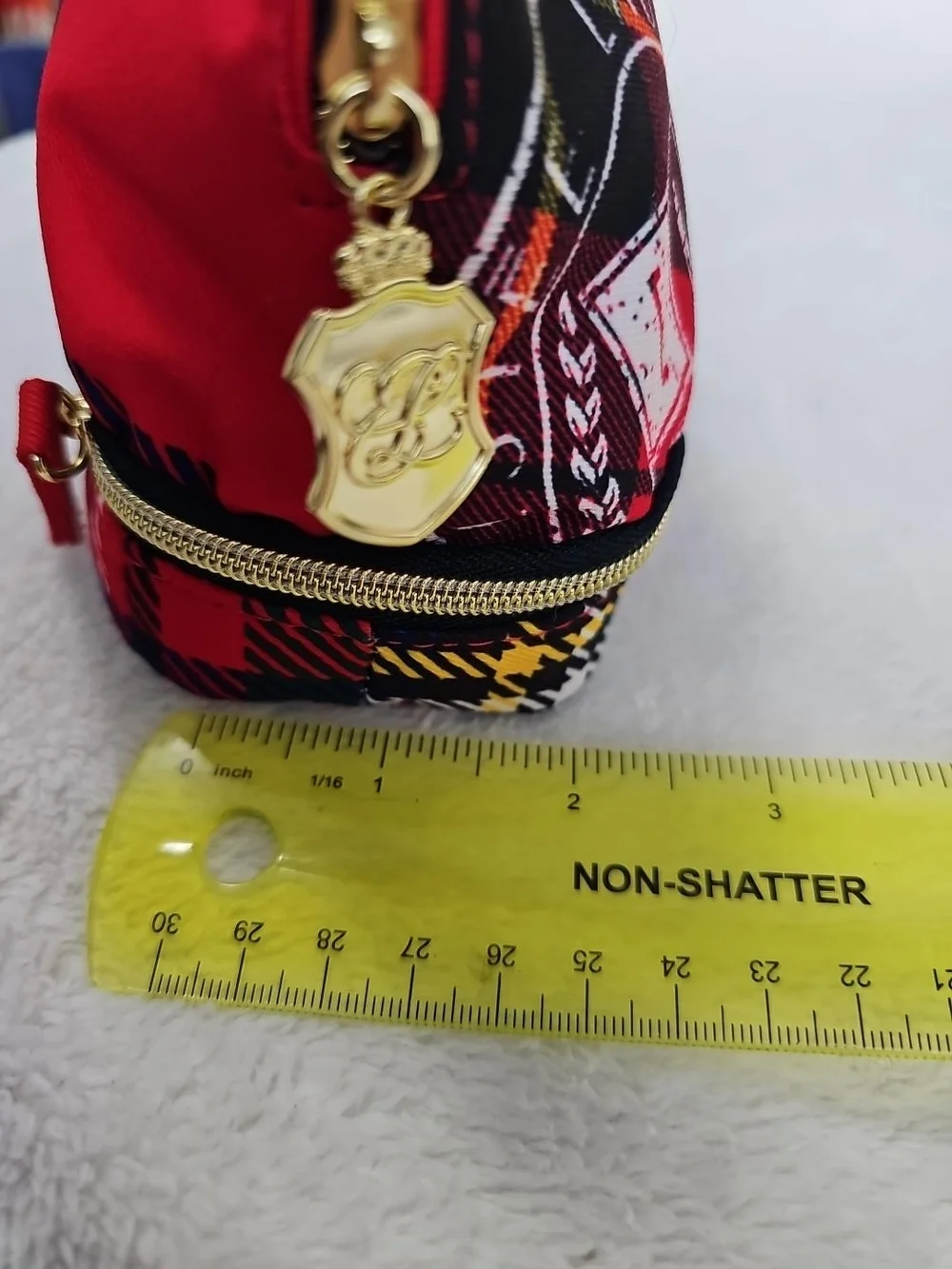Estée Lauder Plaid Double Compartment Cosmetic Travel Case
